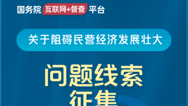 大黑鸡吧插逼高潮视频国务院“互联网+督查”平台公开征集阻碍民营经济发展壮大问题线索